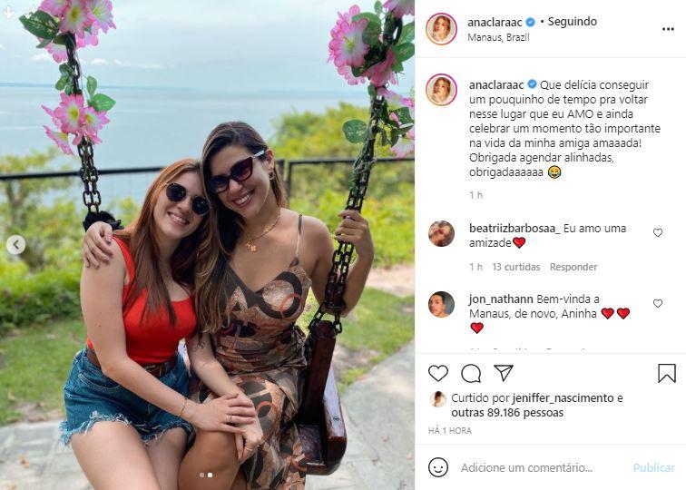 Ana Clara Lima viaja para Manaus e encontra, Vivian Amorim