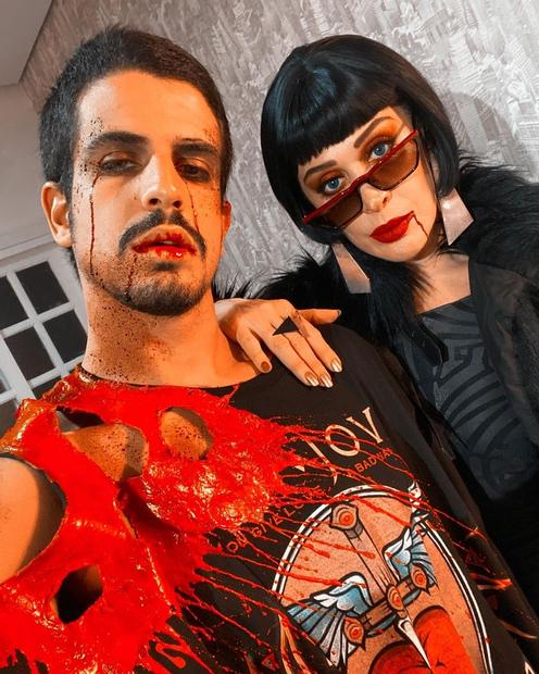 Enzo Celulari e Claudia Raia no Halloween