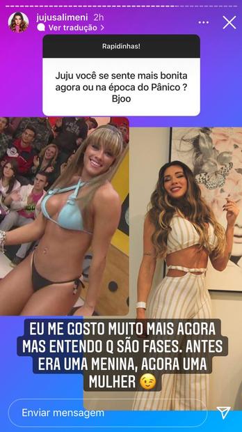 Juju Salimeni antes e depois