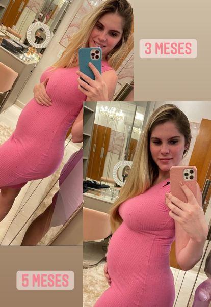 Bárbara Evans mostra evolução da gestação com 19 semanas