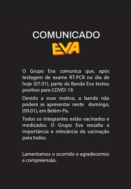 Banda Eva com covid