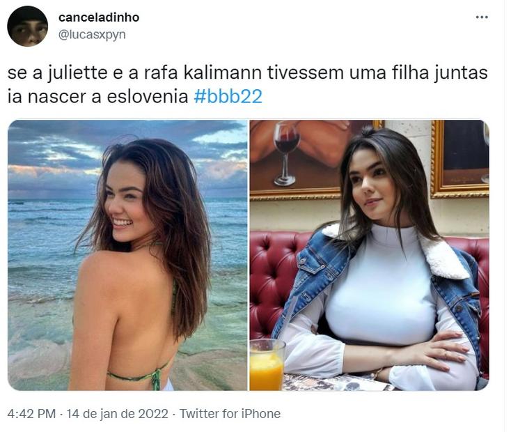 BBB22: Participante Eslôvenia é comparada a Juliette na web