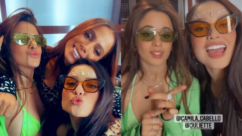 Anitta, Camila Cabello e Juliette se encontram - Foto: Reprodução / Instagram