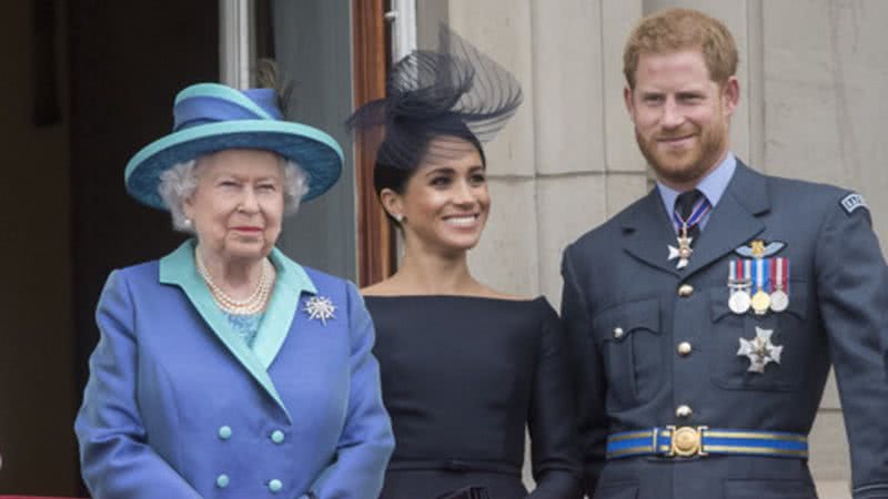 A última vez em que Harry e Meghan se encontraram com a Rainha foi em 2020 - Foto: Getty Images