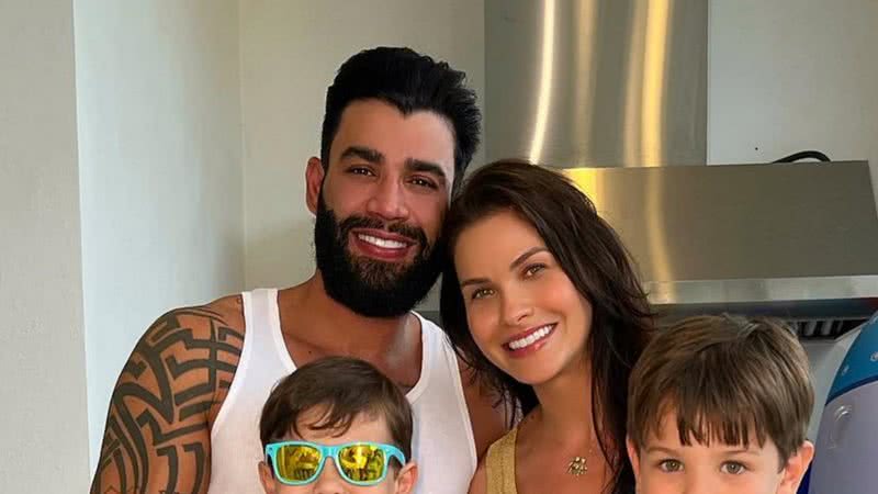 Andressa Suita reúne os filhos em declaração para Gusttavo Lima - Foto/Instagram