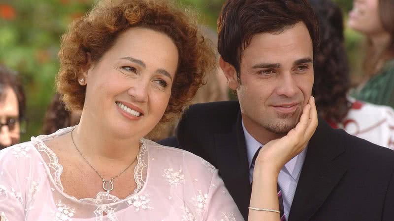 Claudia Jimenez e Rodrigo Phavanello na época da novela 'Sete Pecados' - TV Globo / Márcio de Souza