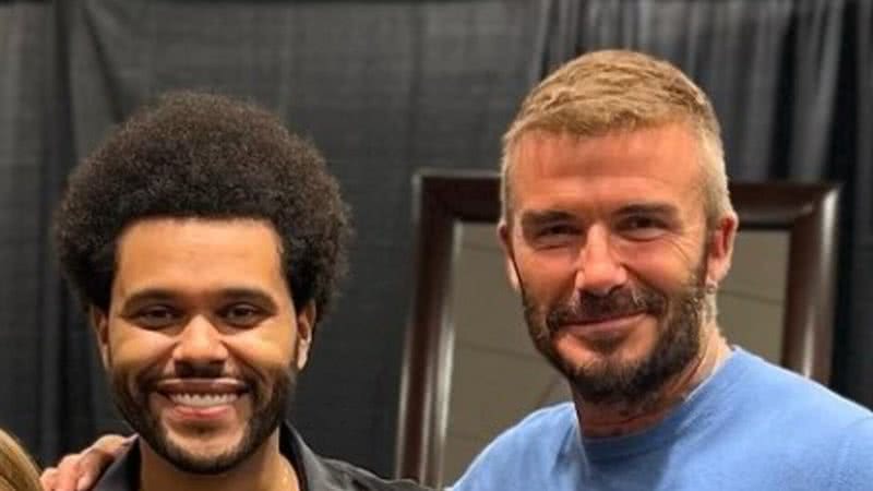 David Beckham posou ao lado de The Weeked após show - Reprodução: Instagram