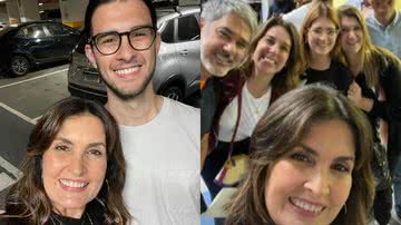 Fátima Bernardes posa com o filho, William Bonner e a esposa - Reprodução/Instagram