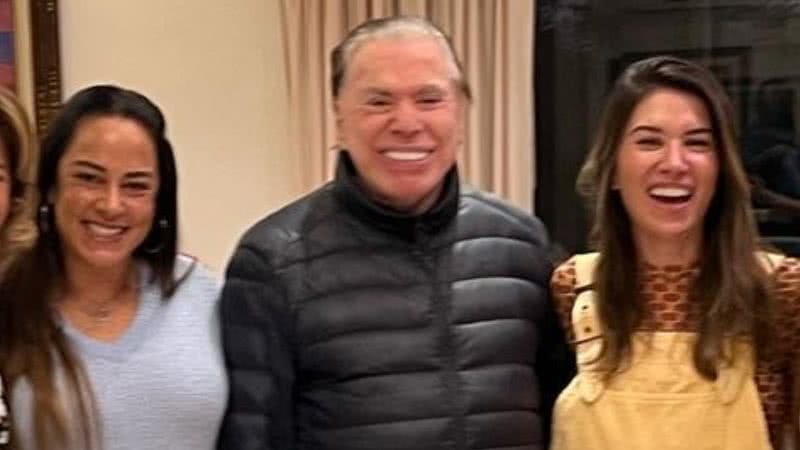 Flhas de Silvio Santos com o apresentador no Dia dos Pais - Reprodução/Instagram