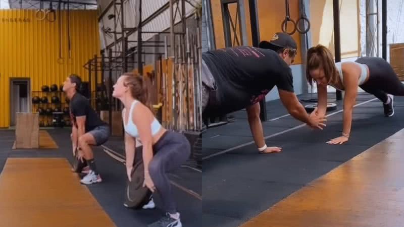 Larissa Manoela e André Luiz Frambach treinando - Reprodução/Instagram