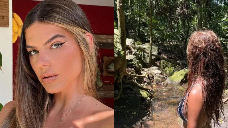 Mariana Goldfarb esbanja corpão ao surgir curtindo cachoeira com biquíni mínimo - Reprodução/Instagram