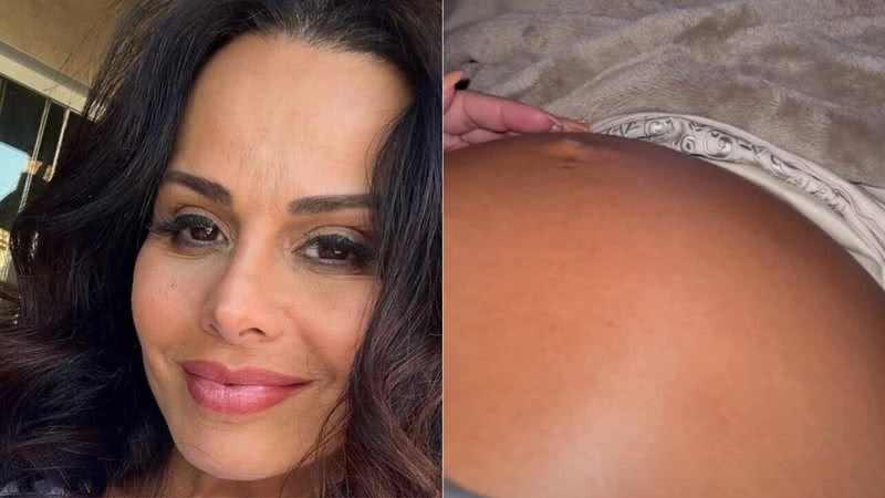 Viviane Araújo encanta ao mostrar Joaquim mexendo na barriga - Reprodução/Instagram