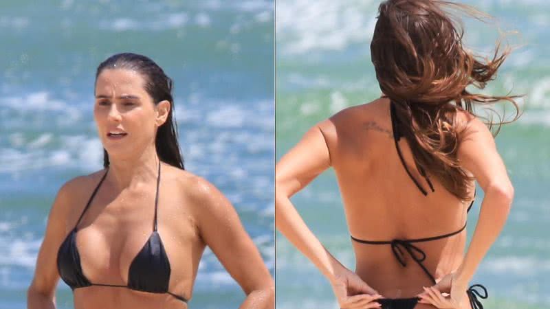 Deborah Secco curte a véspera de Natal na praia - Fotos: Fabricio Pioyani / AgNews