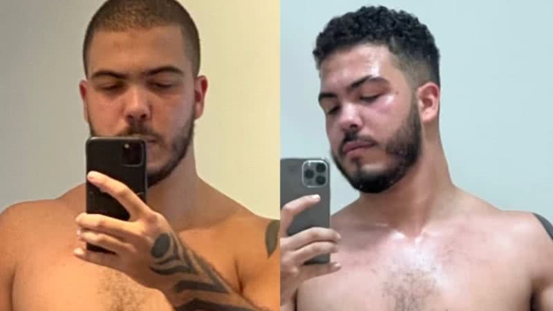 Ronald publicou um antes e depois do seu emagrecimento e impressionou os seguidores com o resultado - Foto: Reprodução / Instagram