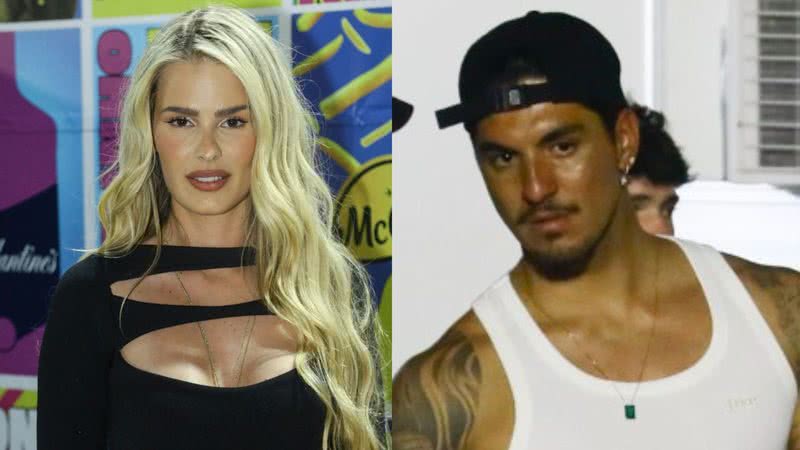 A modelo Yasmin Brunet e o surfista Gabriel Medina foram flagrados no mesmo evento no Rio - Foto: Agnews