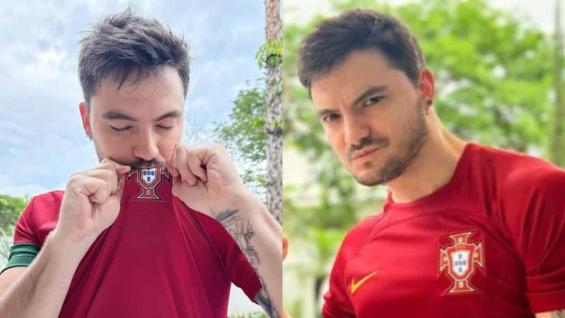 Influenciador Felipe Neto aparece durante jogos da Seleção Portuguesa comemorando bastante - Foto: Reprodução / Instagram