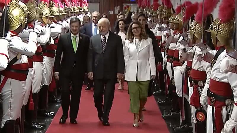 Lula e Janja na cerimônia de diplomação - Foto: Reprodução / GloboNews