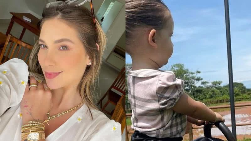 Virginia compartilhou uma série de fotos da filha Maria Alice montando um cavalo - Reprodução: Instagram