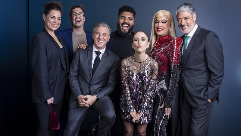 Isabel Teixeira, Fábio Porchat, Luciano Huck, Paulo Vieira, Tatá Werneck, Gloria Groove e William Bonner - FOTOS: GLOBO/SÉRGIO ZALIS/FÁBIO ROCHA/MANOELLA MELLO