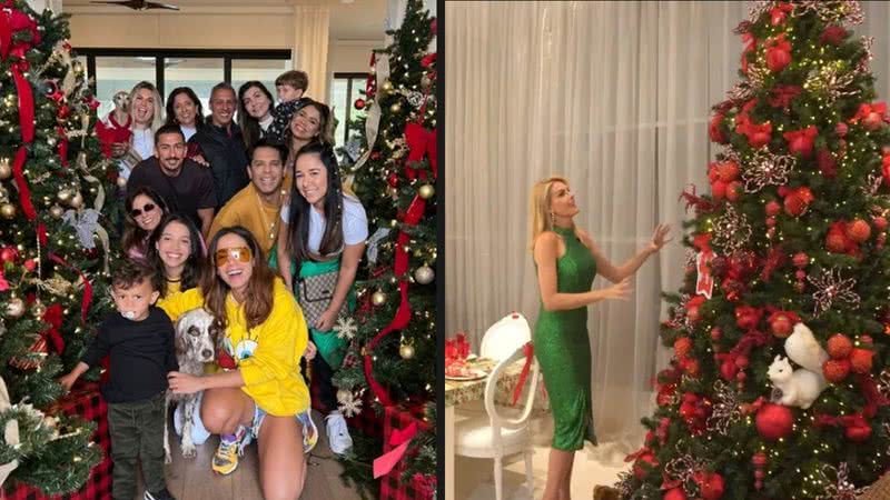 Anitta e Ana Hickmann não economizaram na decoração de Natal para suas mansões - Foto: Reprodução / Instagram