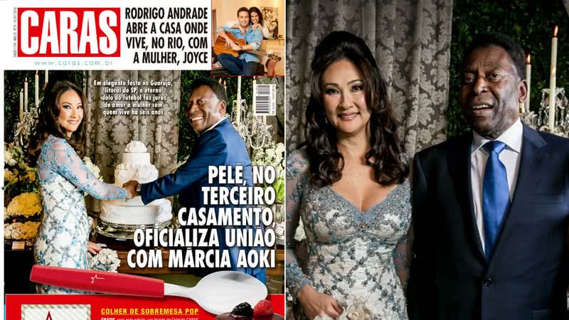 Relembre como foi o casamento de Pelé e Márcia Aoki em reportagem da revista CARAS - FOTOS: Tatiana Aguena