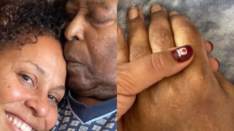 Filha de Pelé surge com o pai no hospital - Reprodução/Instagram