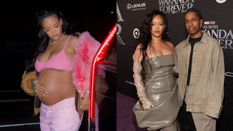 Nascido em maio, filho da cantora Rihanna com rapper A$AP Rocky ainda não tinha sido revelado - Foto: Reprodução / Instagram / Getty Images