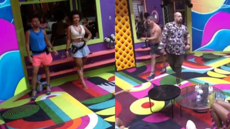 Brothers roubam a cena no BBB 22 com desfile de salto alto - Reprodução/Globo