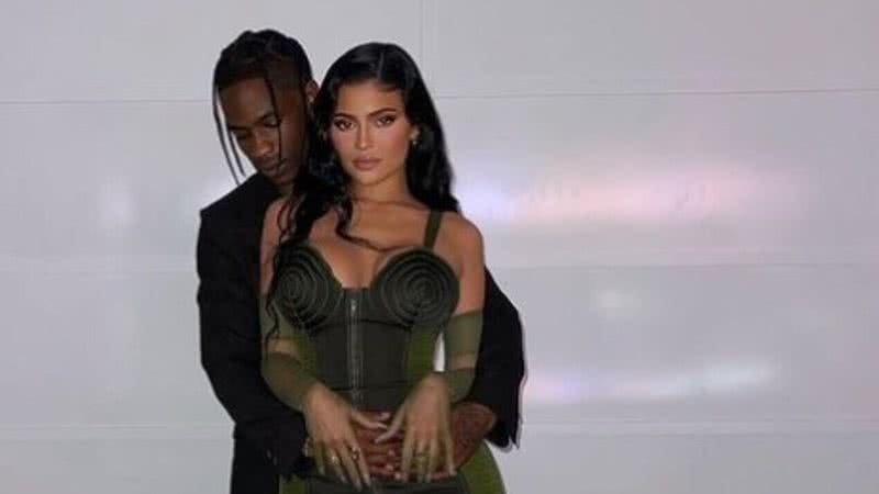 O segundo filho de Kylie Jenner e Travis Scott nasceu um dia depois do aniversário de Stormi, a primeira filha do casal - Reprodução: Instagram