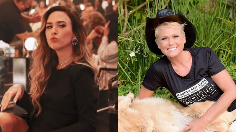 Tatá Werneck e Xuxa em imagem antiga e atual em montagem nas redes - Reprodução/ Instagram