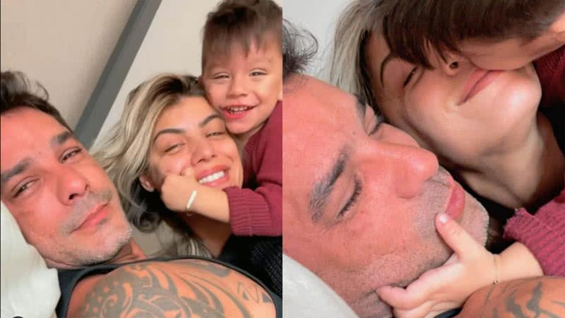 Diego e Franciele Grossi com o filho - Foto: Reprodução / Instagram