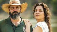 Alcides (Juliano Cazarré) e Maria Bruaca (Isabel Teixeira) na novela Pantanal - Foto: Globo / João Miguel Junior