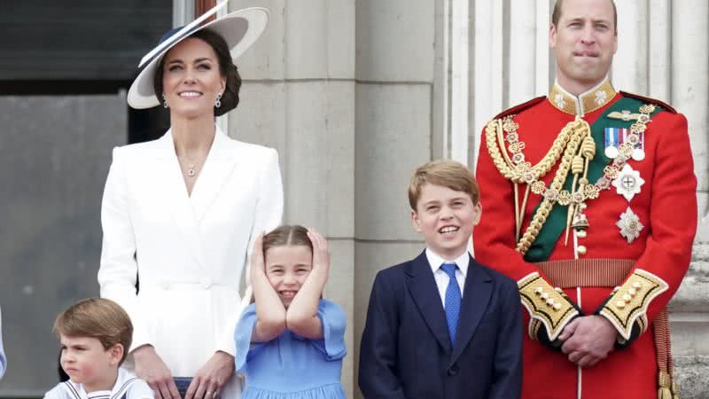 Príncipe William e Kate Middleton falam sobre as caras e bocas do Príncipe Louis durante o Jubileu da Rainha Elizabeth II - Foto/Getty Images