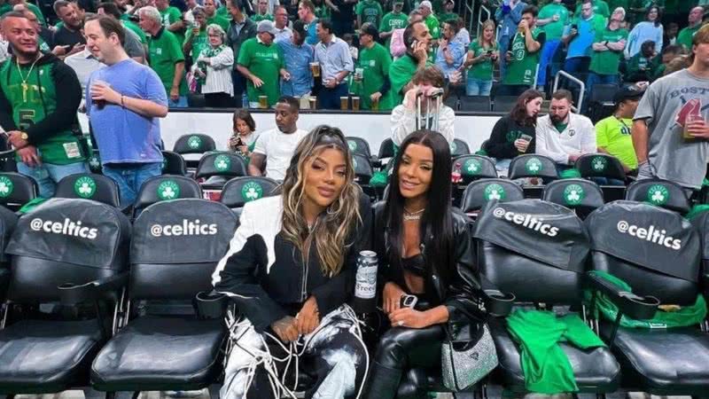 Ludmilla e Brunna Gonçalves assistem à final da NBA em local privilegiado em Boston - Foto/Instagram