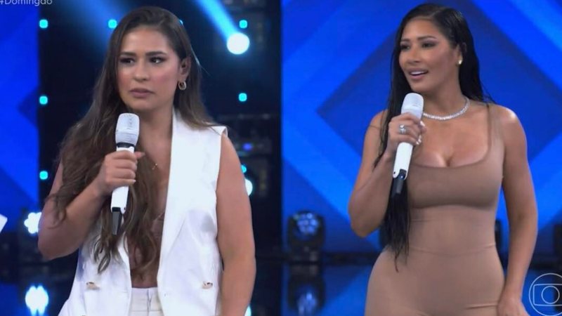 Simaria aposta em look ousado para apresentação no 'Domingão - Reprodução/TV Globo