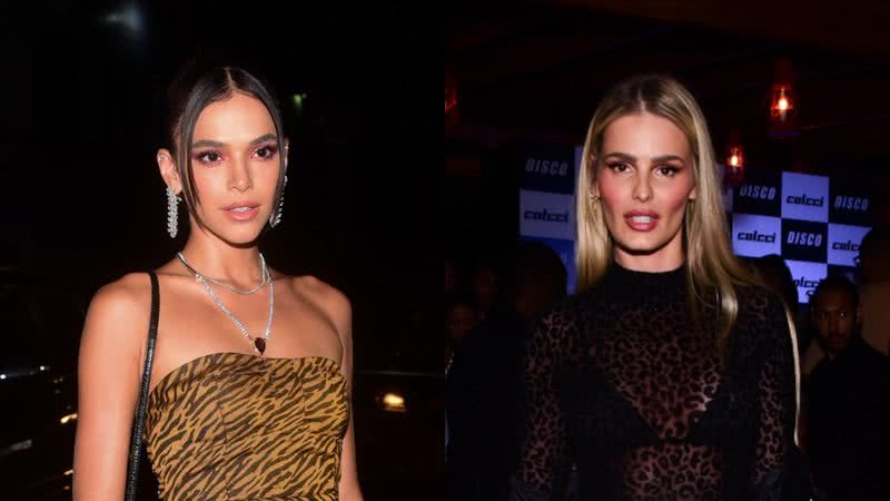 Atriz Bruna Marquezine e modelo Yasmin Brunet se encontram em evento em SP - Leo Franco/AgNews