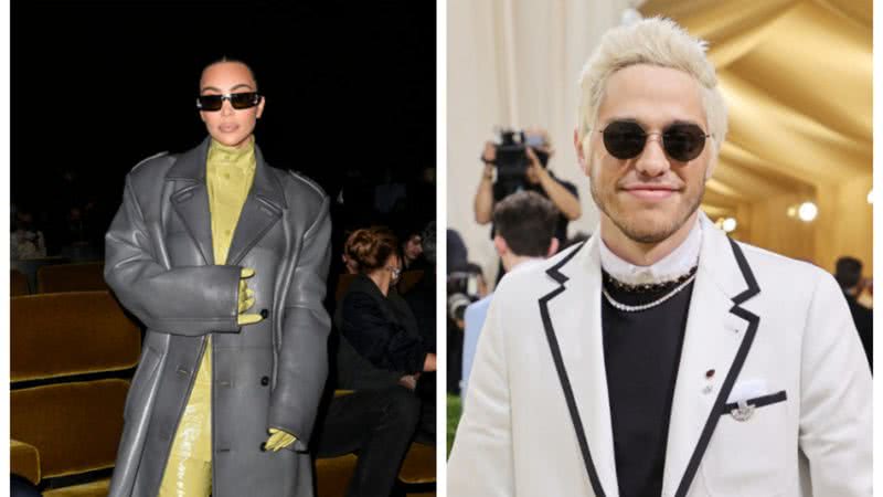 Kim Kardashian e Pete Davidson estão em um relacionamento desde 2021, porém Kim nunca veio à público com o namoro - Fotos: Getty Images