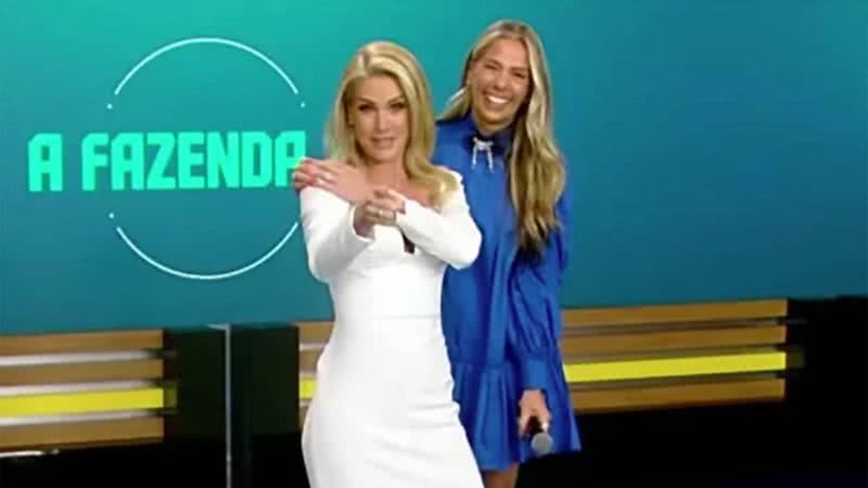 Ana Hickmann e Adriane Galisteu no programa 'Hoje Em Dia' - Foto: Reprodução / Record TV