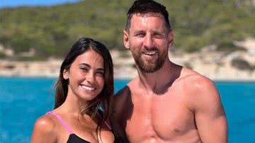 Antonela Roccuzzo e Lione Messi em foto feita no mês de junho - Foto: Reprodução / Instagram