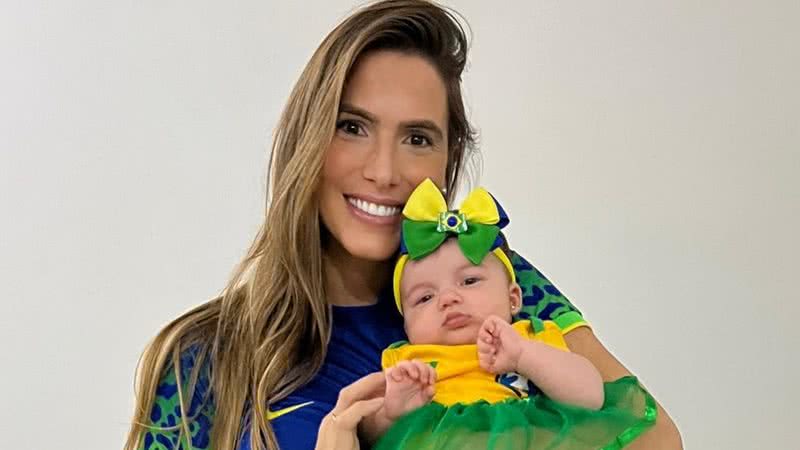 Branca Feres comemora o segundo mês com festa inspirada na Copa do Mundo: "Viva" - Reprodução/Instagram