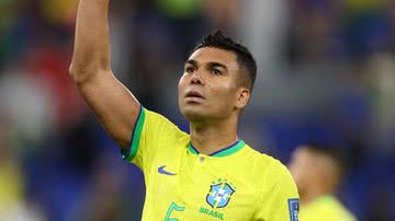 Casemiro marcou o gol que garantiu vitória do Brasil contra a Suíça e recebeu homenagem de Fernanda Gentil - Foto: Getty Images