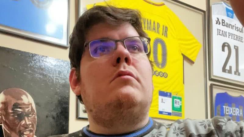 YouTuber e streamer Casimiro estava transmitindo o jogo entre Brasil e Suíça quando quebrou a marca histórica - Foto: Reprodução / Instagram