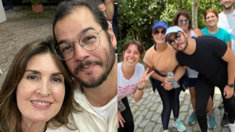 William Bonner, Fátima Bernardes e parceiros caminham juntos no Rio - Reprodução/Instagram