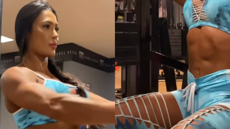 Gracyanne Barbosa rouba a cena ao treinar com look rasgado - Reprodução/Instagram