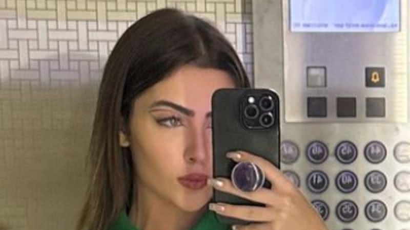 Influenciadora e atriz Jade Picon chega ao país árabe para ver jogo da Seleção Brasileira - Foto: Reprodução / Instagram