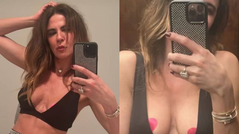 Luciana Gimenez ousa ao deixar adesivo nos seios à mostra - Reprodução/Instagram