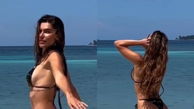 Mariana Goldfarb exibe tanquinho ao surgir de biquíni em vídeo - Reprodução/Instagram