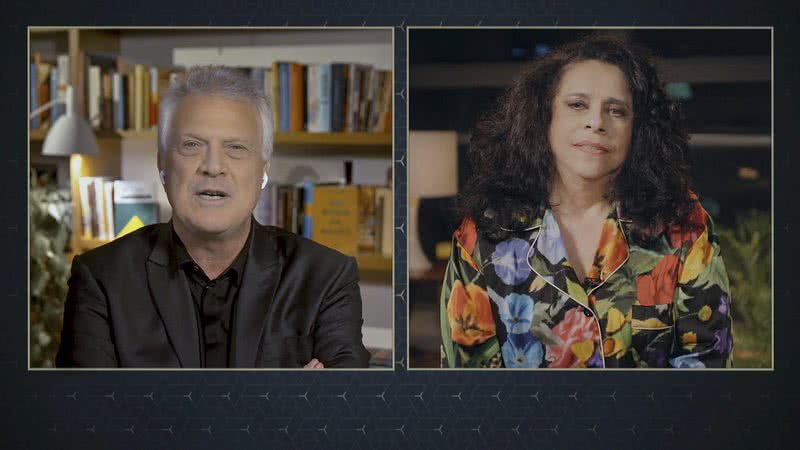 Pedro Bial e Gal Costa - Foto: Globo / Divulgação