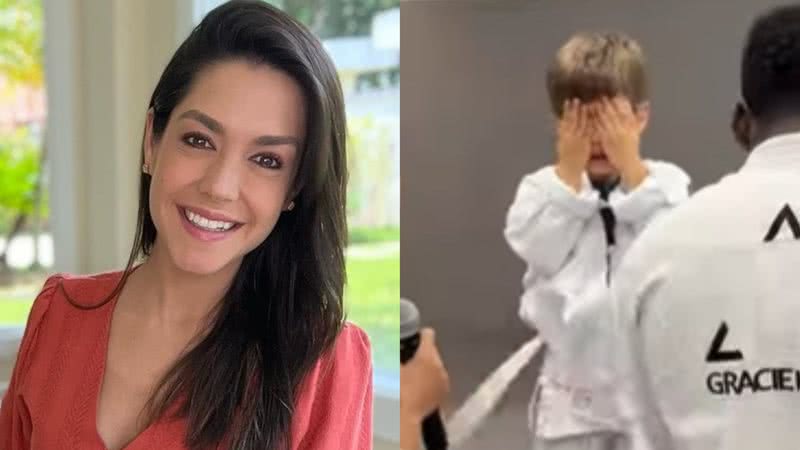 Thais Fersoza chora com nova faixa do caçula, Teodoro, no Jiu-Jitsu - Reprodução/Instagram