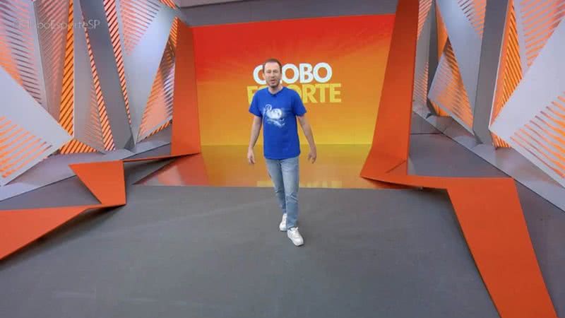 Tiago Leifert retorna ao Globo Esporte e fala sobre seu time do coração - Foto: TV Globo